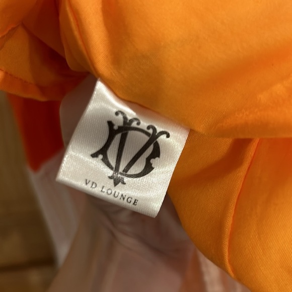 Orange and White Tiered Dress - Picture 8 of 9